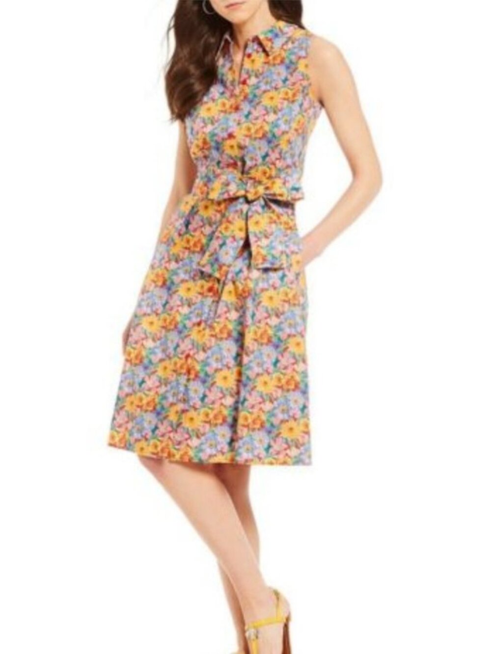Antonio Melani Liberty London Vera Meadow Women's Shirt Dress Belted NWT 14